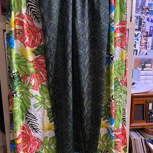 Green Snake Patterned Trousers